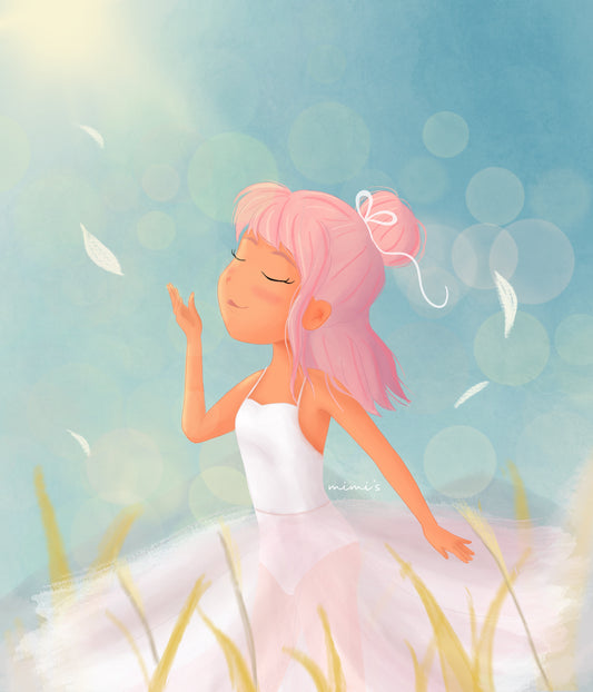 Lámina ilustrada bailarina - Print