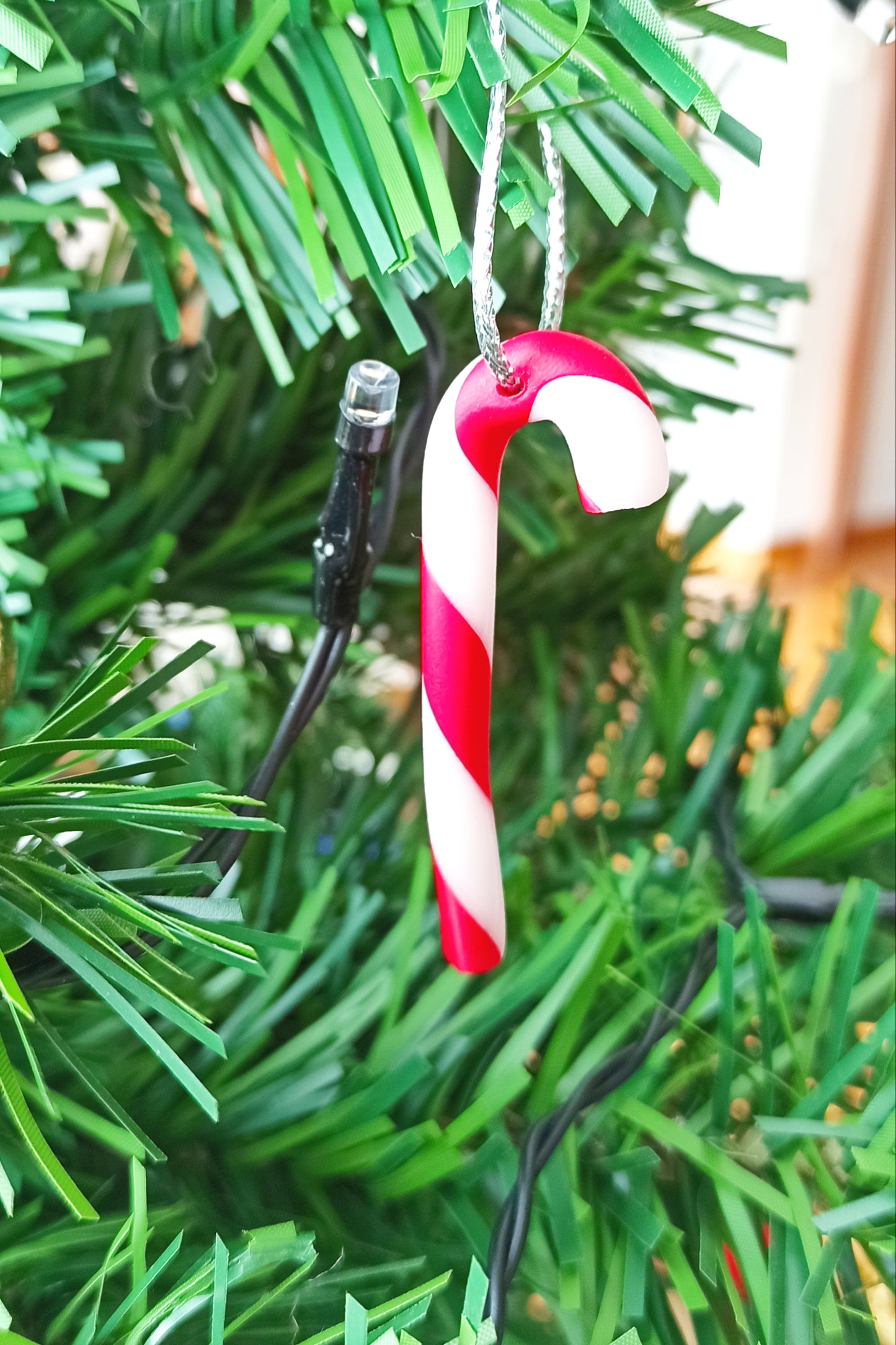 Adorno para el árbol de Navidad - Palito de caramelo - Hecho a mano