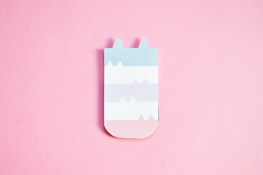 Marcapáginas magnético - punto de libro - rallas de colores orejas gatos