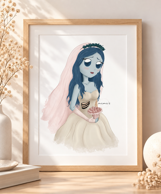 Lámina ilustrada Novia Cadáver