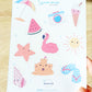 Summer stickers, pegatinas de verano