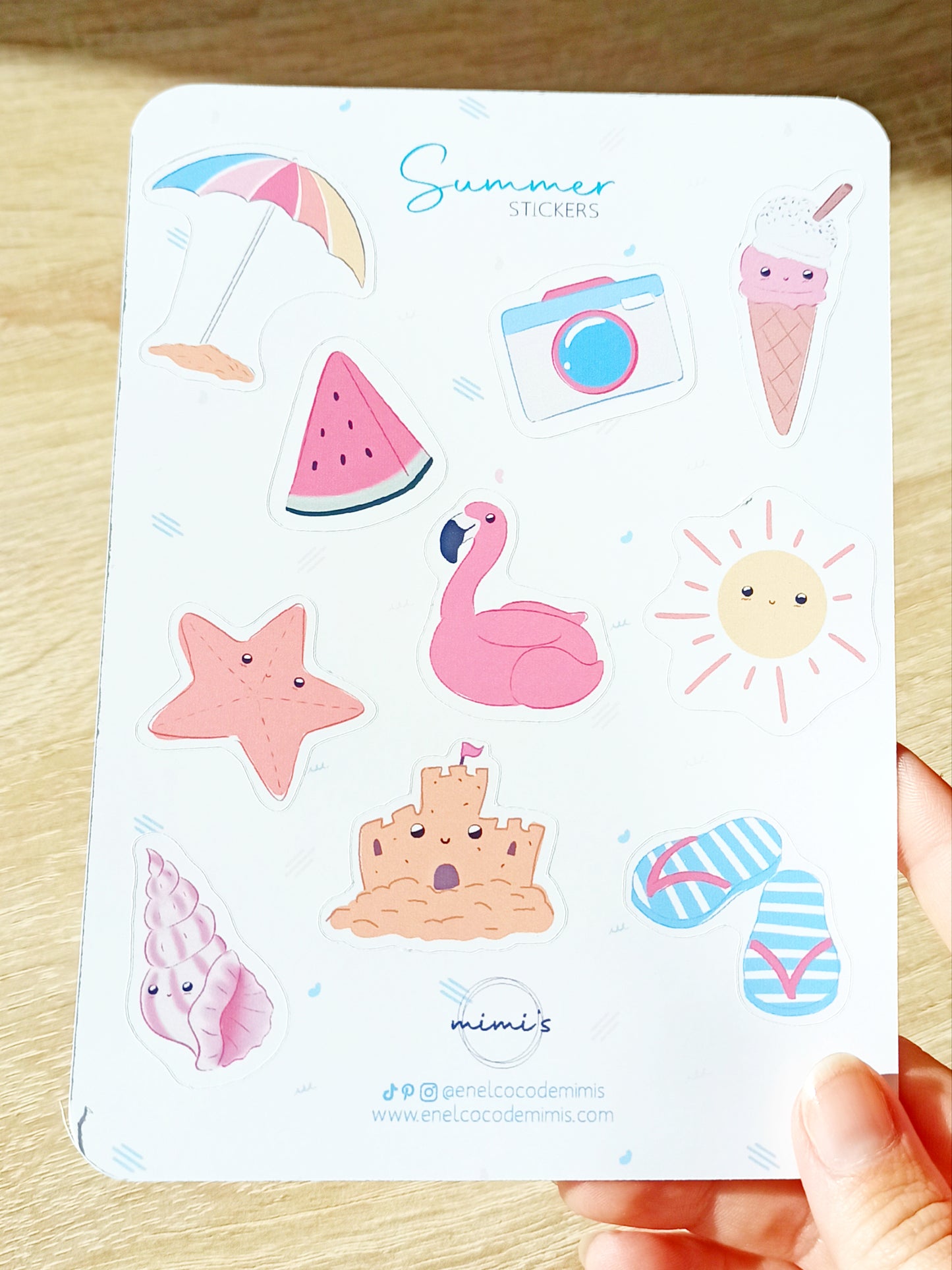 Summer stickers, pegatinas de verano