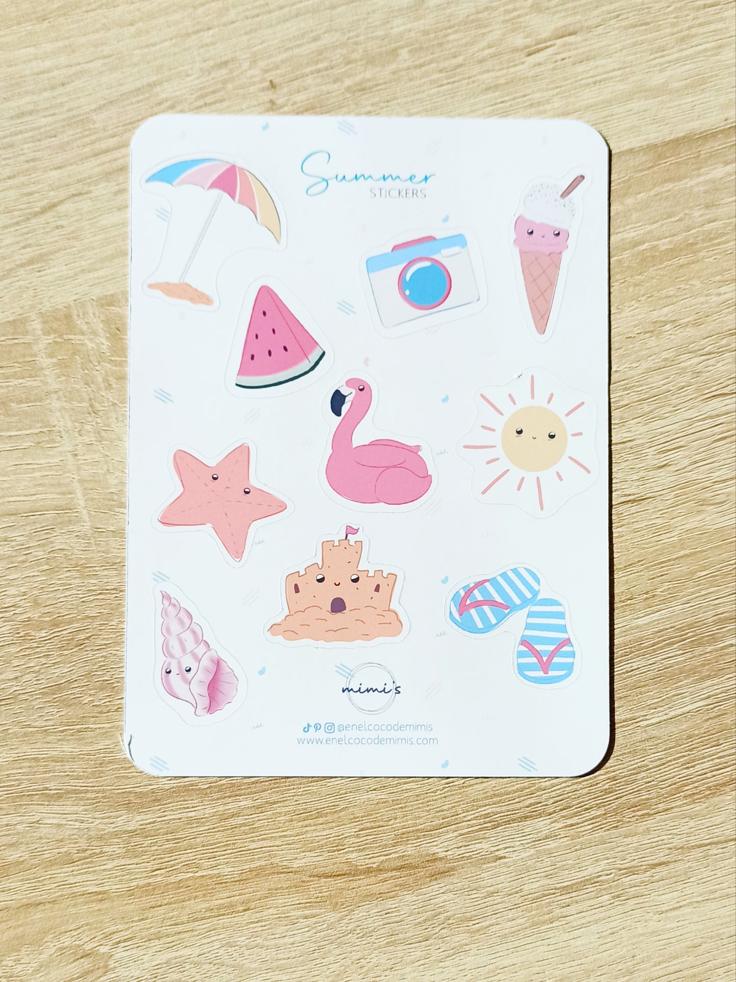 Summer stickers, pegatinas de verano